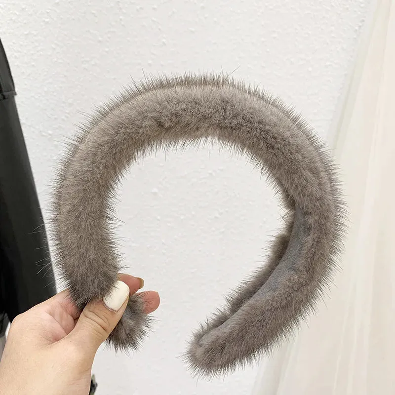 ✨ Kawaii Luxury 100% Real Mink Fur Headband 🎀 | Cozy Winter Hair Hoop for Stylish Ladies 🌟 | Perfect Furry Gift! 🎁