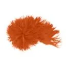 1 Yard Strung Rooster Saddles - 5-6" feathers Dyed over White - Rust