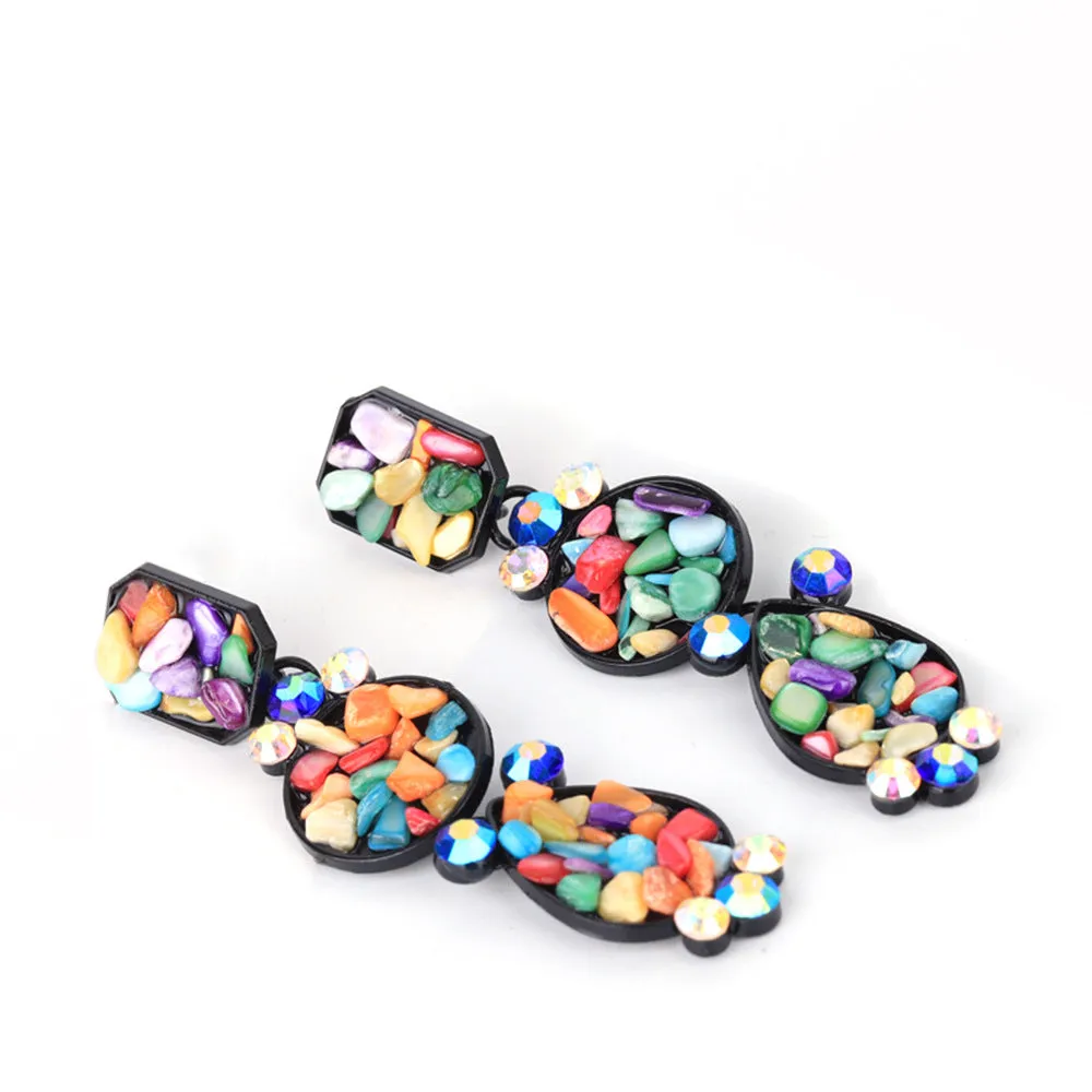 10 Pairs Lot Gemstone Earrings Gold Plated Wholesale Women Fashion Jewelry