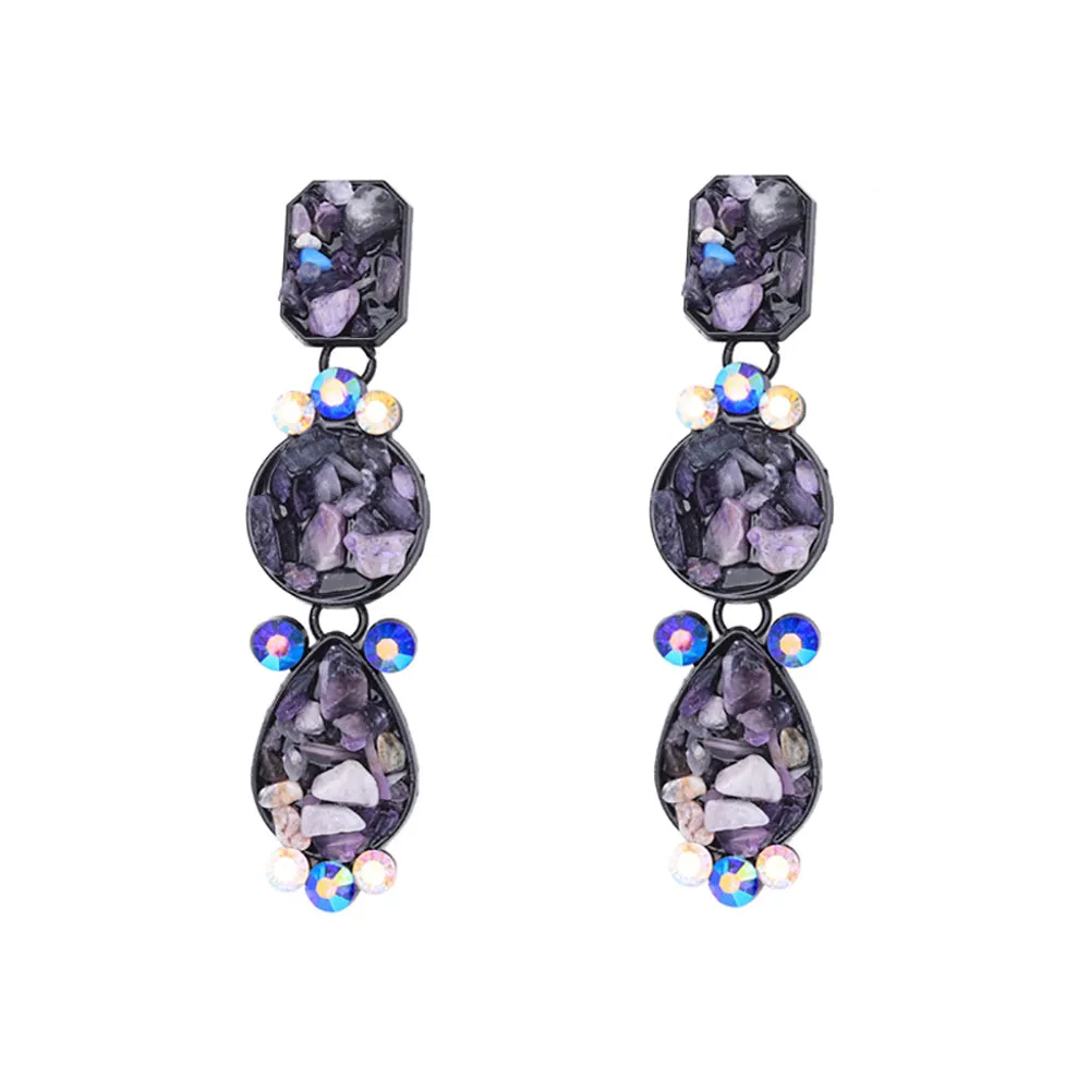 10 Pairs Lot Gemstone Earrings Gold Plated Wholesale Women Fashion Jewelry