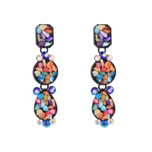 10 Pairs Lot Gemstone Earrings Gold Plated Wholesale Women Fashion Jewelry