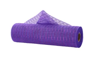 10" Fine Weave Metallic Mesh: Purple w/ Purple Foil (10 Yards) RY500123