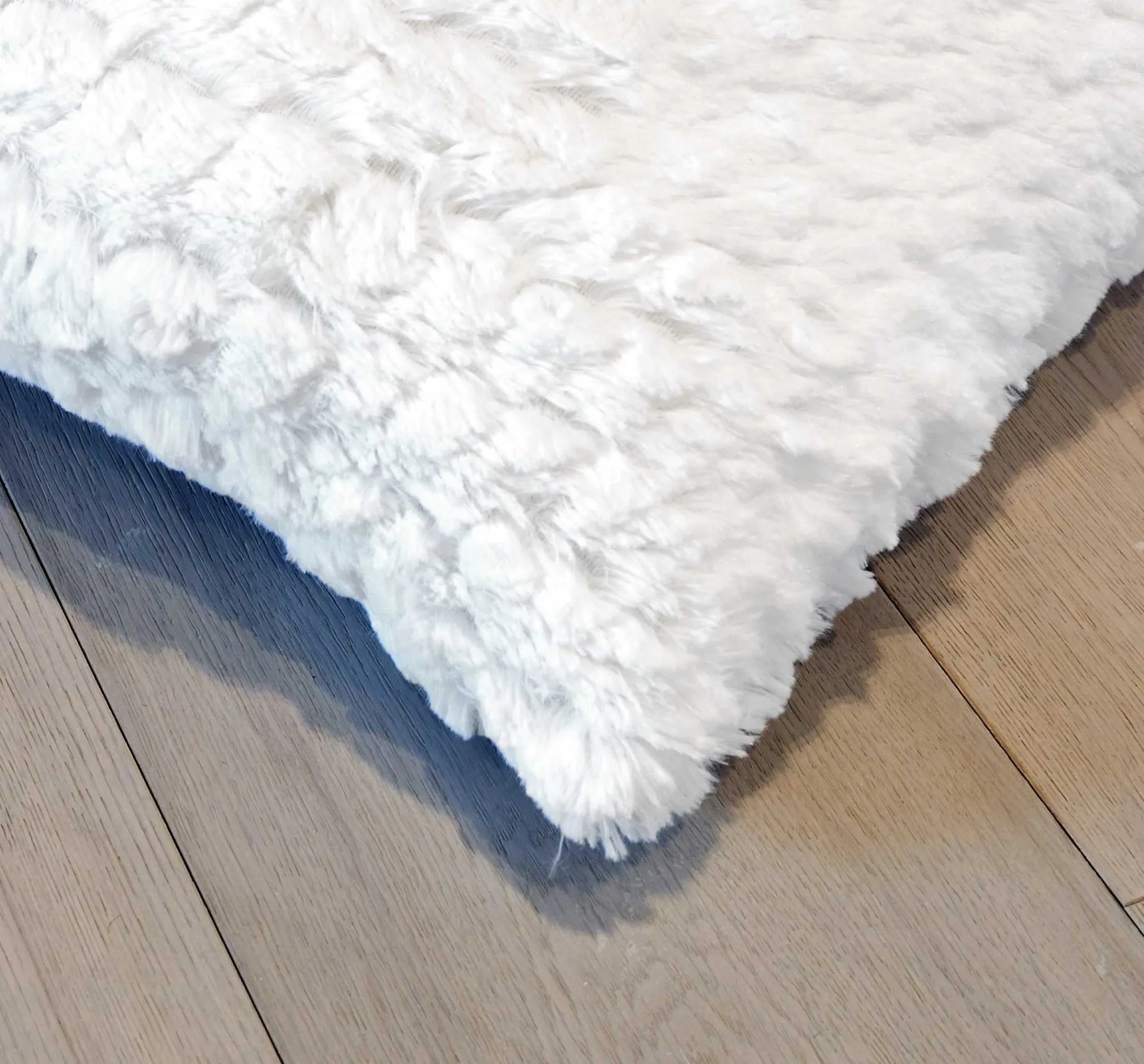 12" x 20" x 5" Ivory Mink Faux Pillow 2 Pack