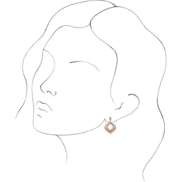 14K Rose Gold Vintage-Inspired Dangle Earrings