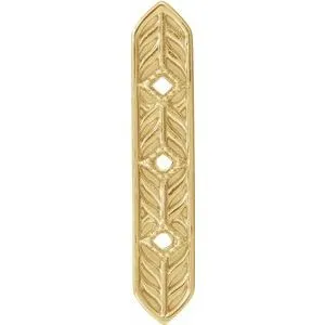 14K Yellow Vintage-Inspired Vertical Bar Pendant