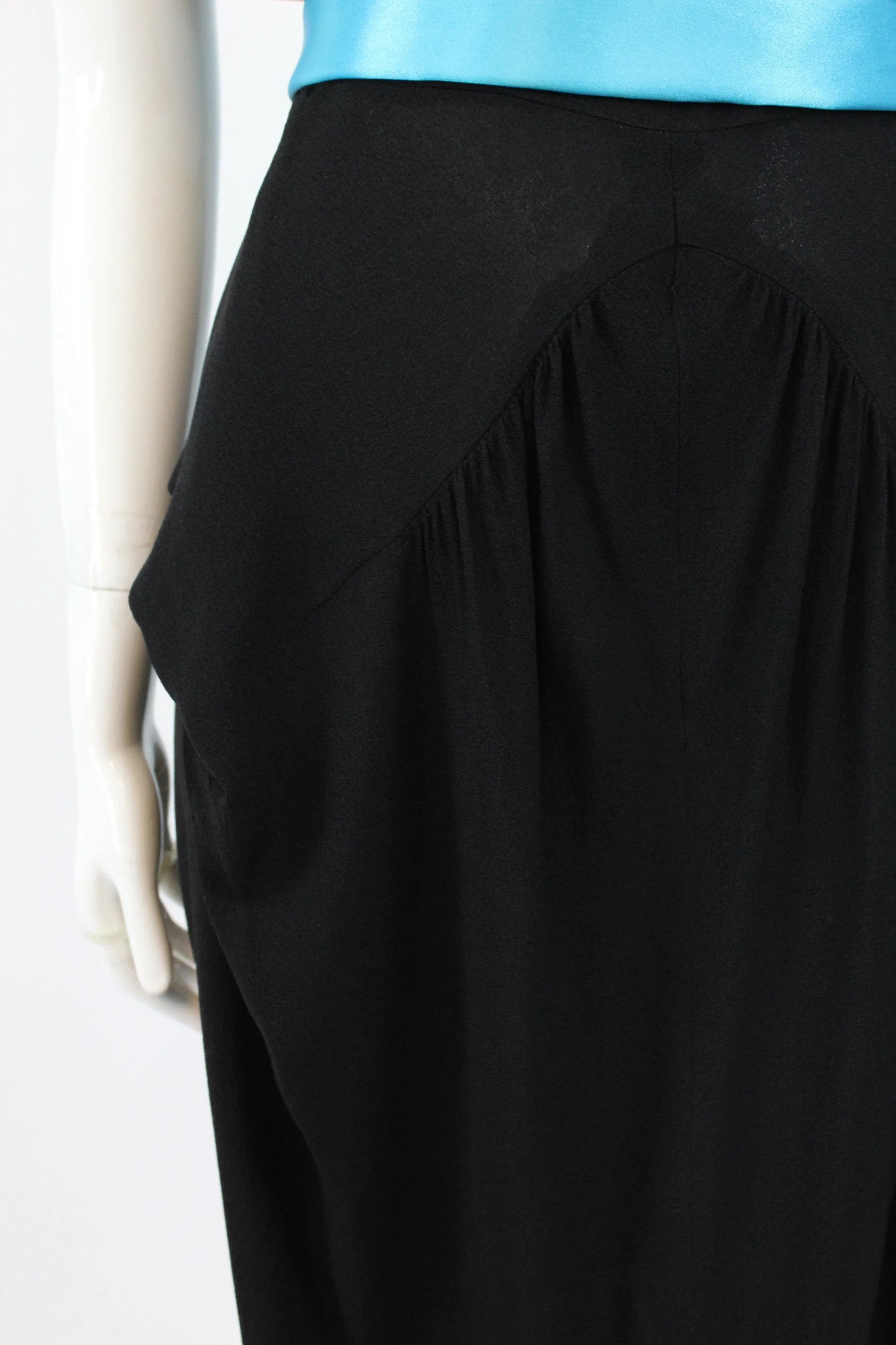 1940s rayon beaded dress Asian inspired medium | new winter