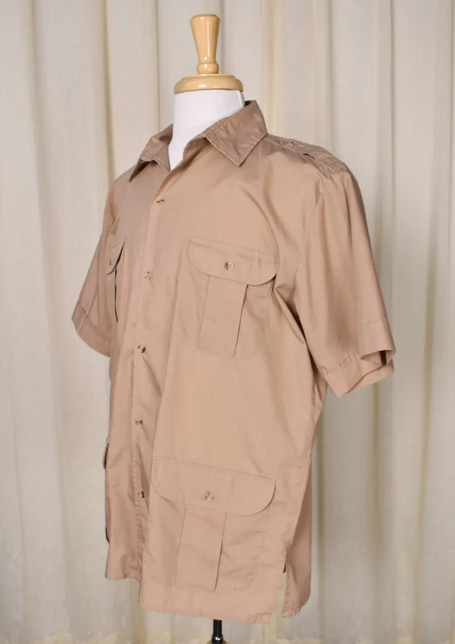 1980s Tan Safari Pocket Shirt