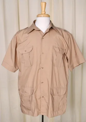1980s Tan Safari Pocket Shirt