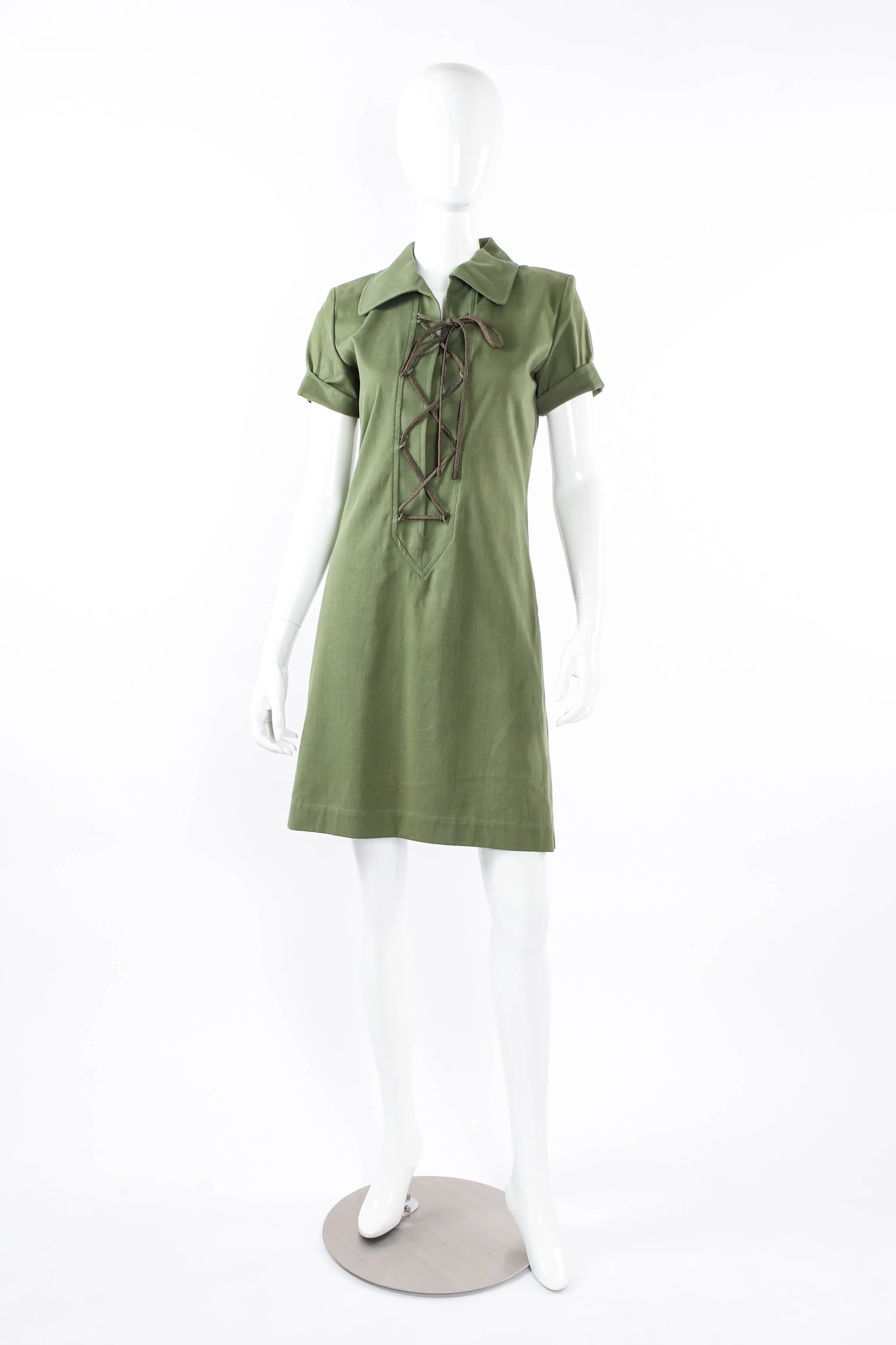 1990 Safari Lace-Up Dress