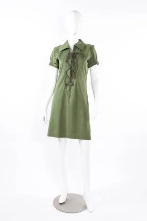 1990 Safari Lace-Up Dress