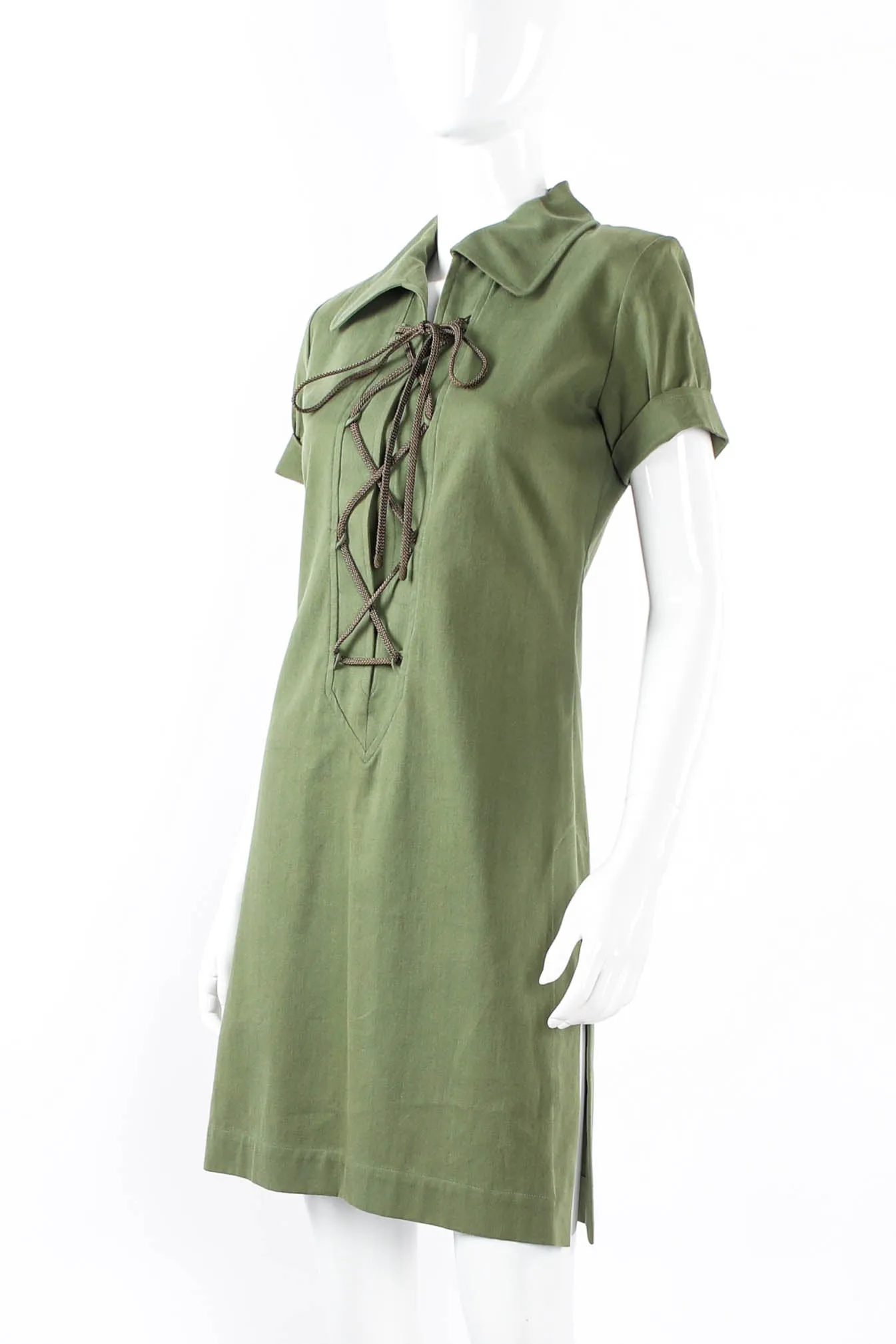 1990 Safari Lace-Up Dress
