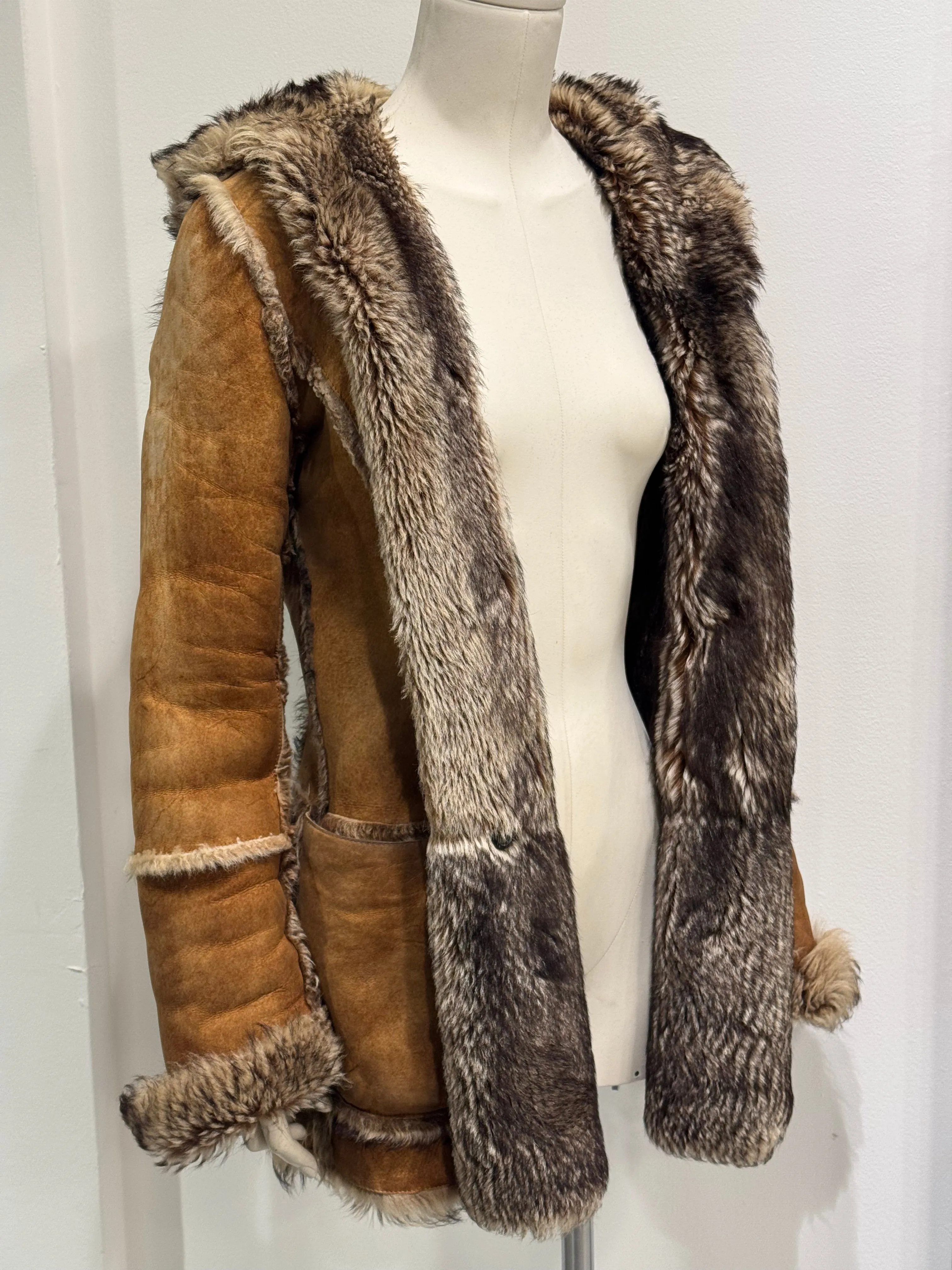 2001 Dolce & Gabbana real lamb fur shearling coat