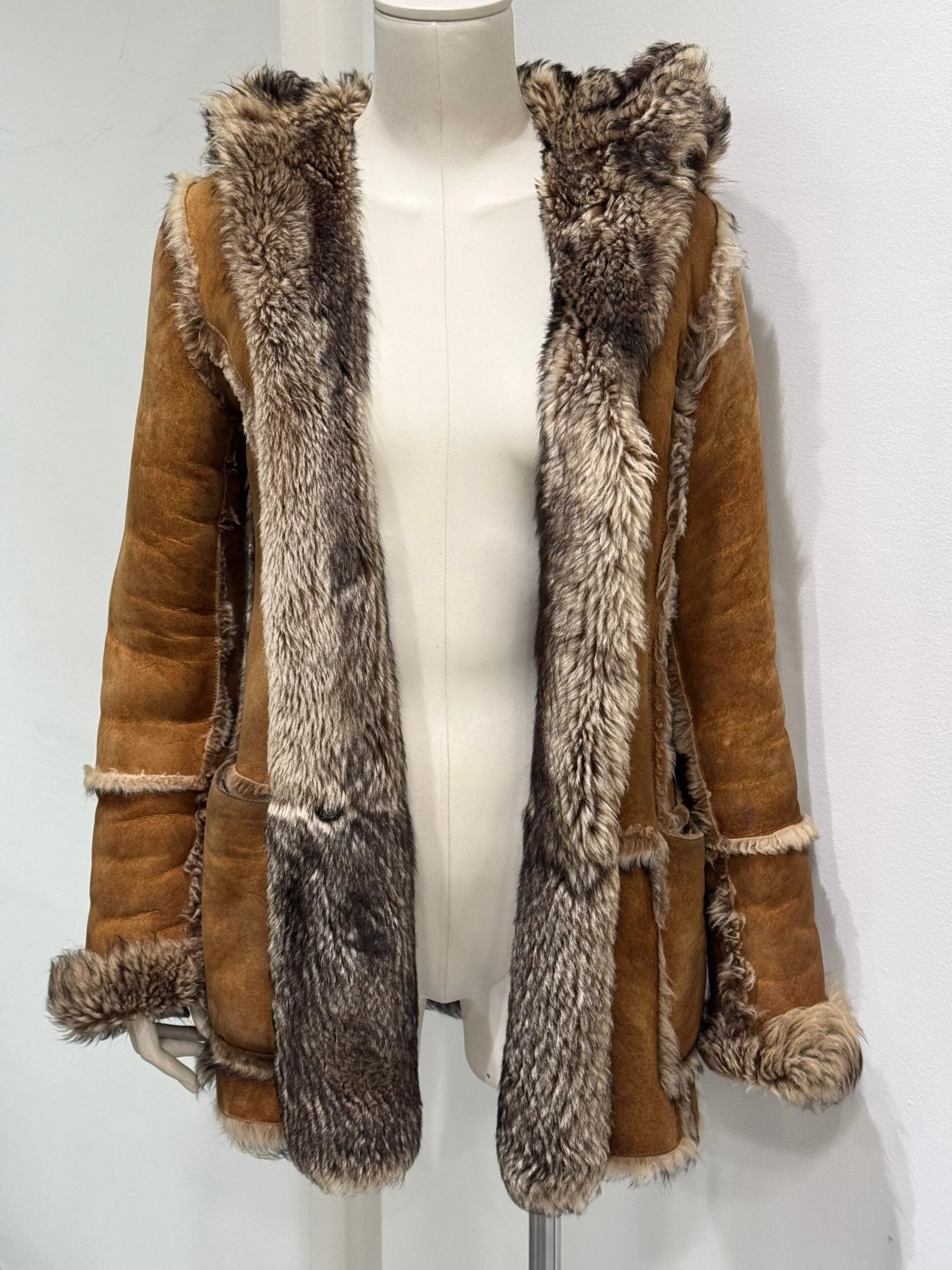 2001 Dolce & Gabbana real lamb fur shearling coat