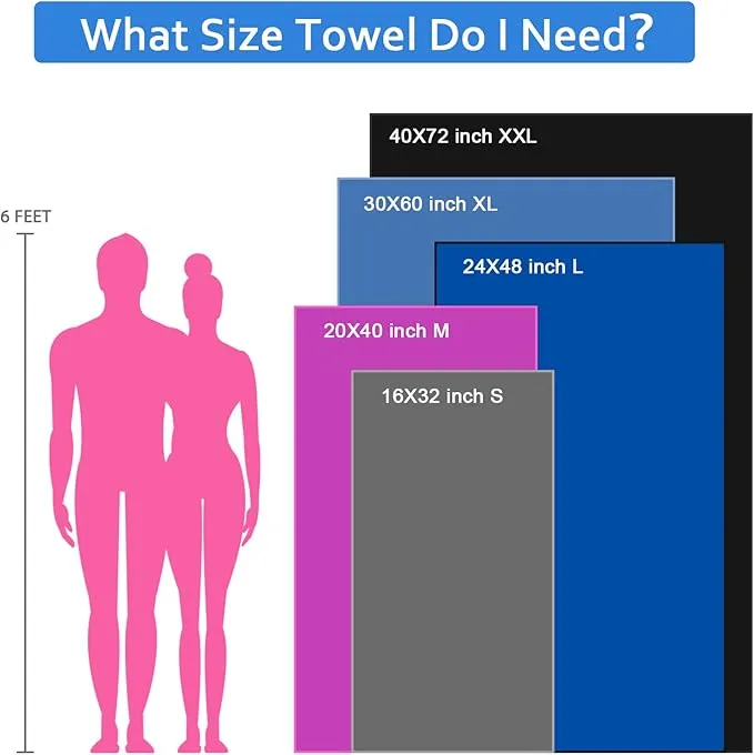 2Pack Camping Towel Microfiber Towel (60 * 30 and 12 * 24 Inch) Sports &Travel Towel Super Absorbent Quick Dry Towel Gym Towel Suitable for Gym,Swimming,Hiking,Travel