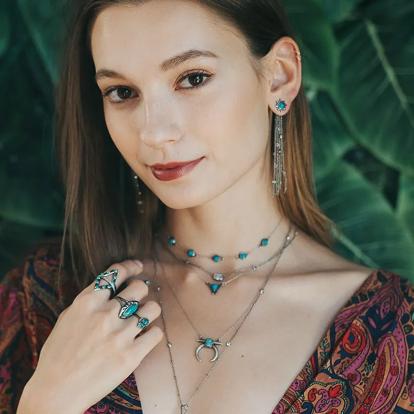 5 Stone Turquoise Necklace