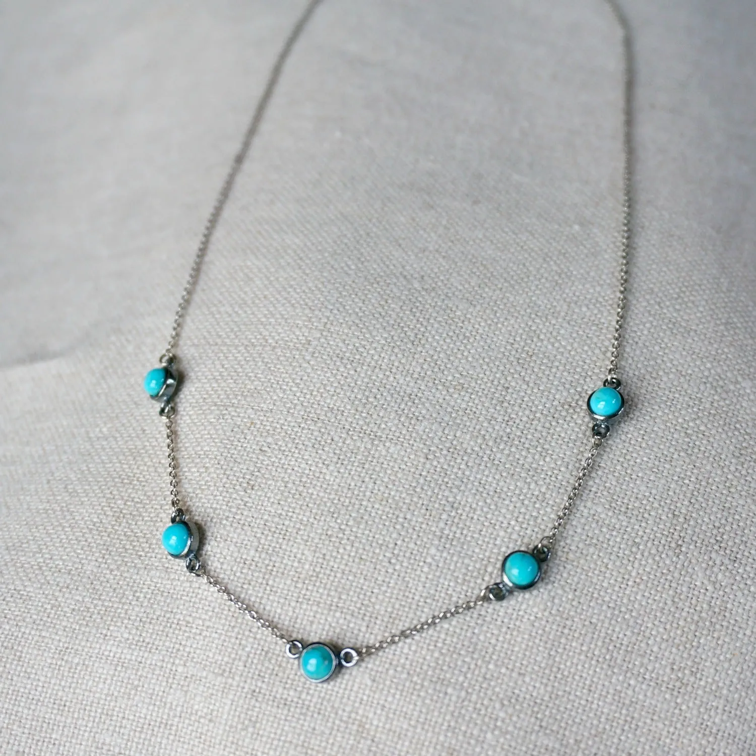 5 Stone Turquoise Necklace