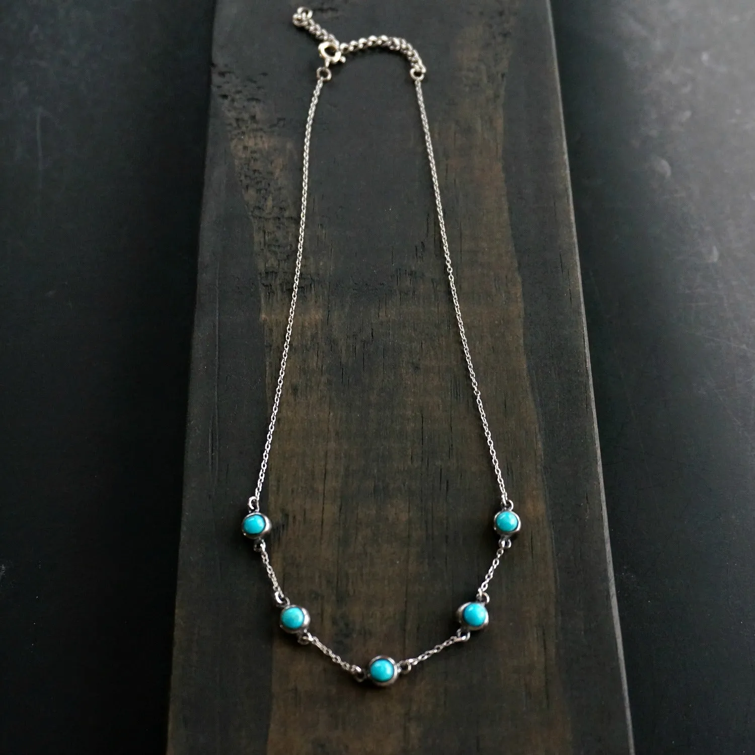 5 Stone Turquoise Necklace