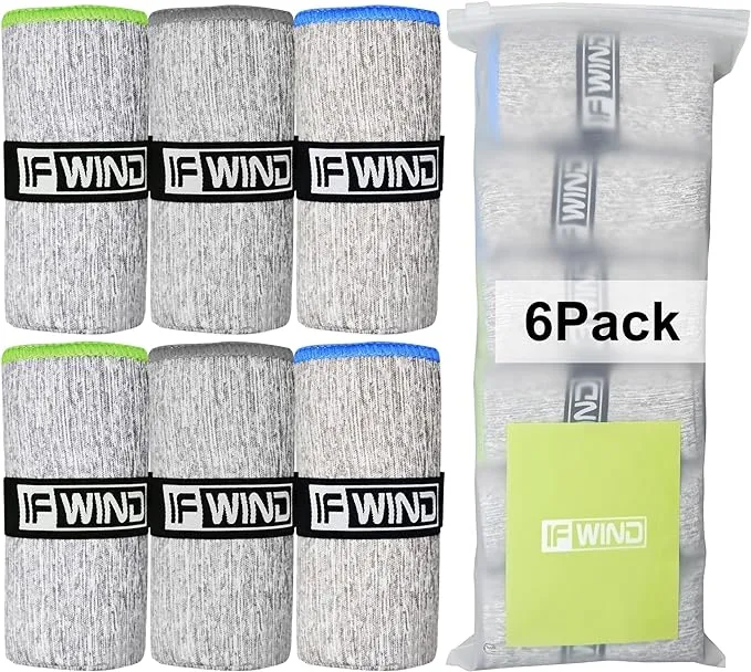 6 Pack Microfiber Gym Towels for Working Out，Fast Drying Workout Accessories Sweat Towels for Gym Gear,Gym Towels for Men & Women,Sports Exercise Fitness Gear Tennis Towels for Body Hot Yoga