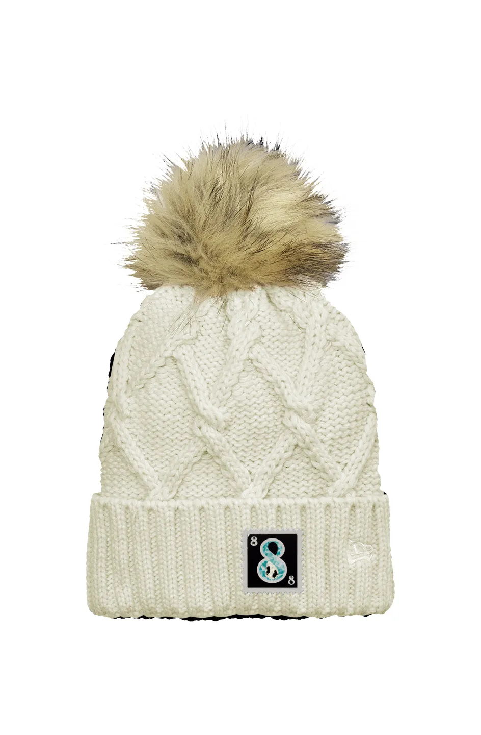 8 Fur Pom Beanie