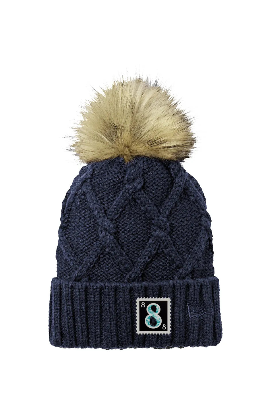 8 Fur Pom Beanie