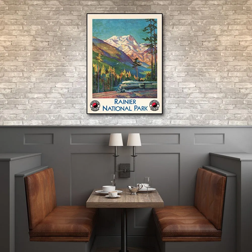 8.5" x 11" Rainier National Park c1920s Vintage Travel Poster Wall Art