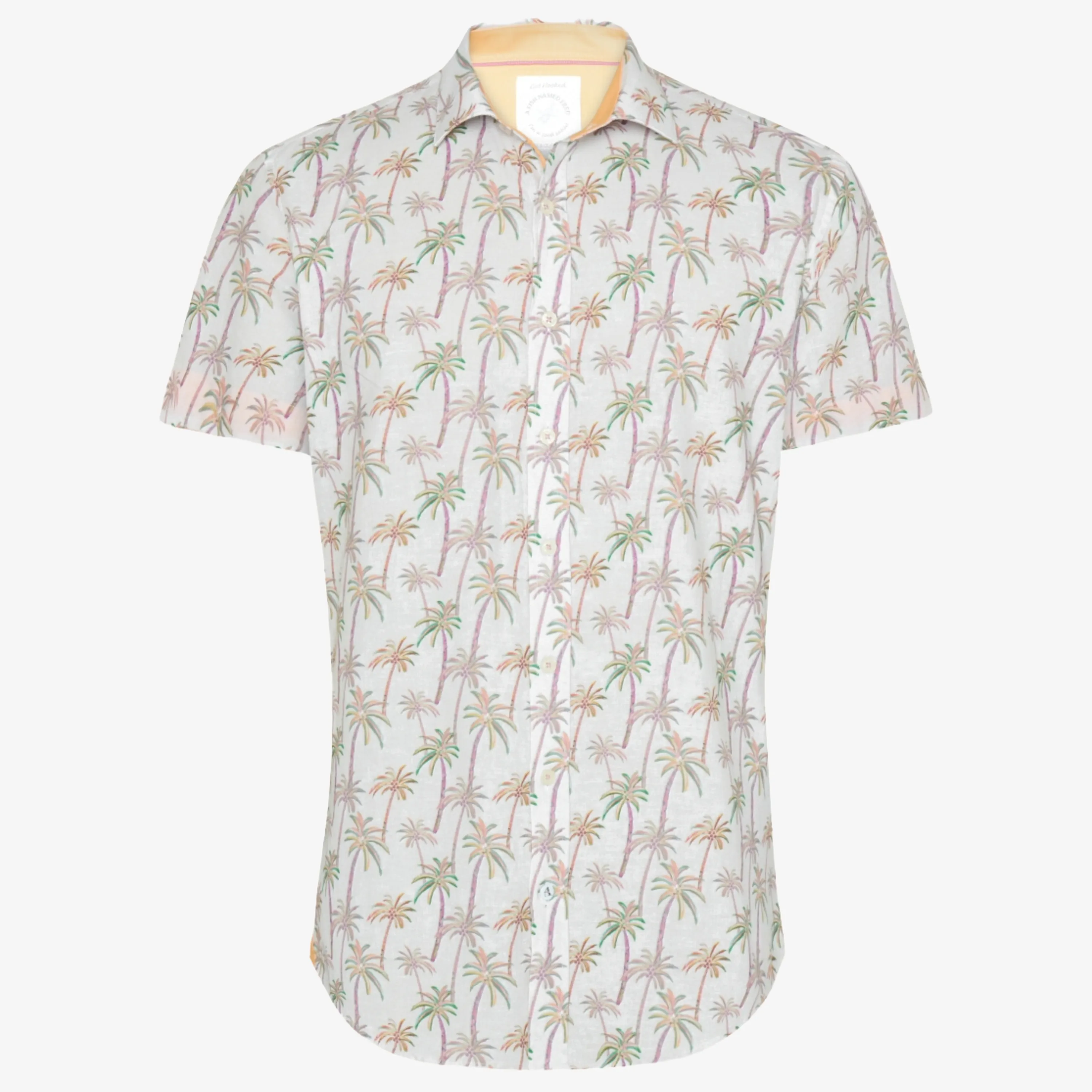 A Fish Named Fred Palm Trees Short Sleeve Shirt - Multi