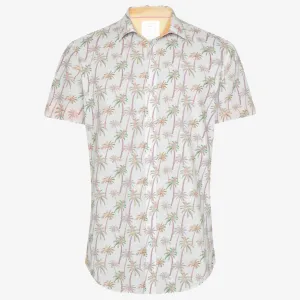 A Fish Named Fred Palm Trees Short Sleeve Shirt - Multi