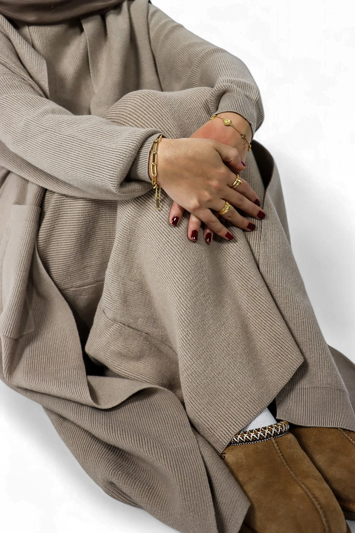Abaya Sweater Set - Taupe