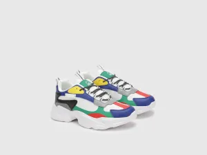 Abstract Pattern Lace-Up Sneakers
