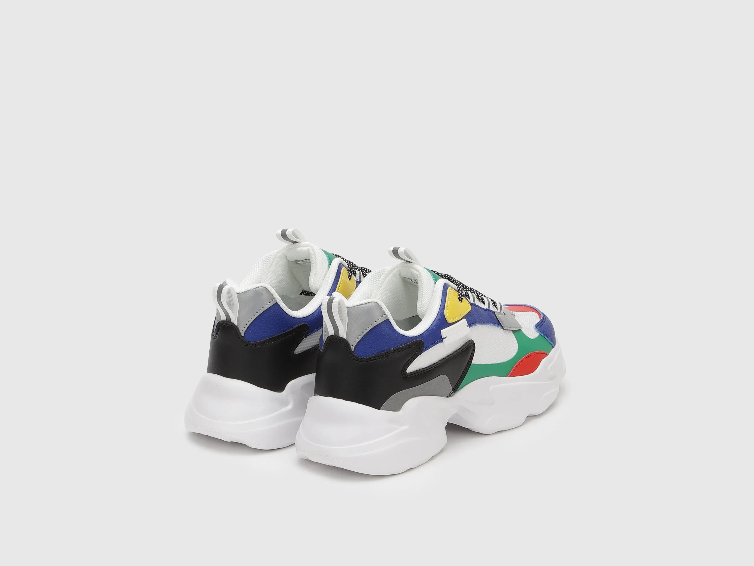 Abstract Pattern Lace-Up Sneakers