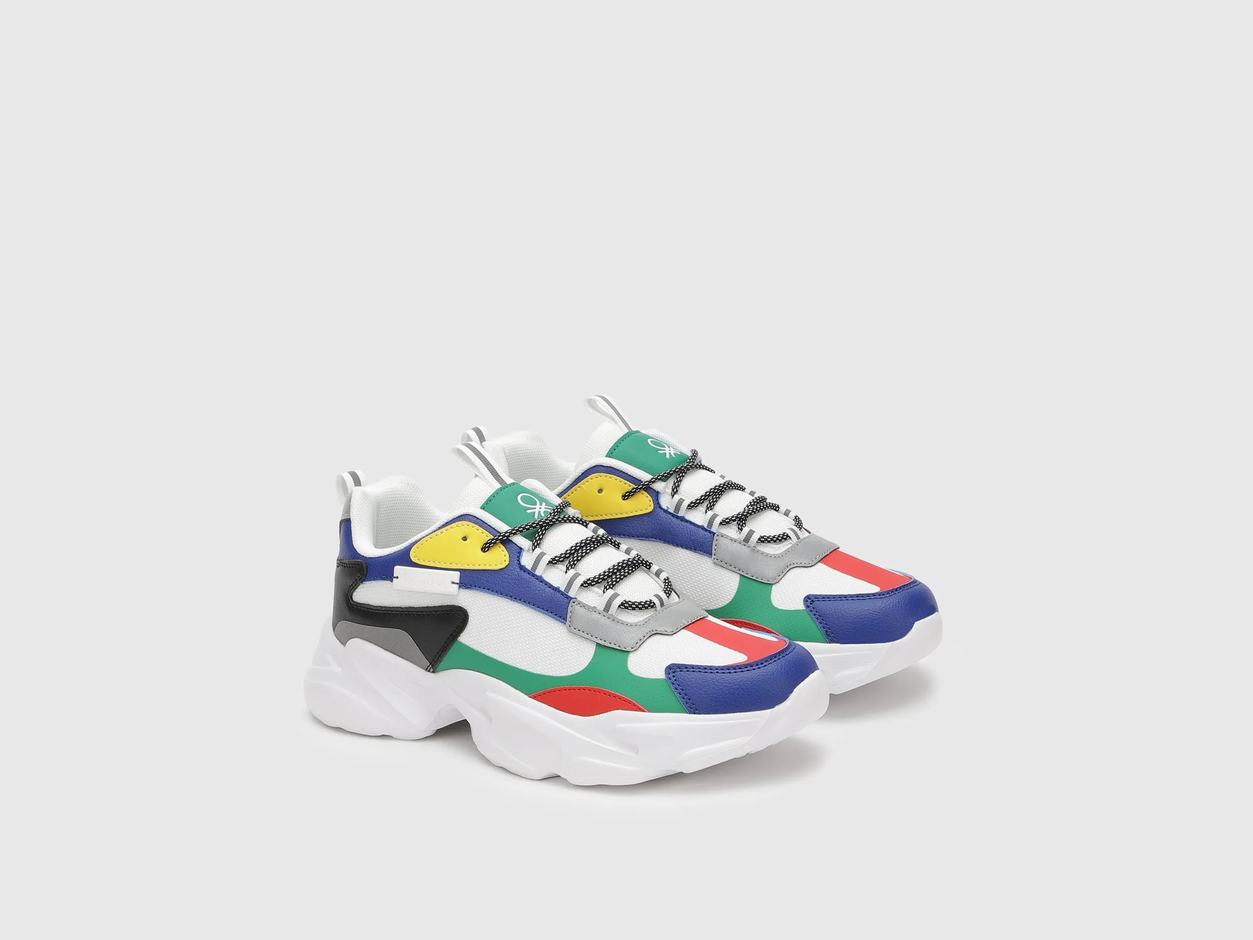 Abstract Pattern Lace-Up Sneakers
