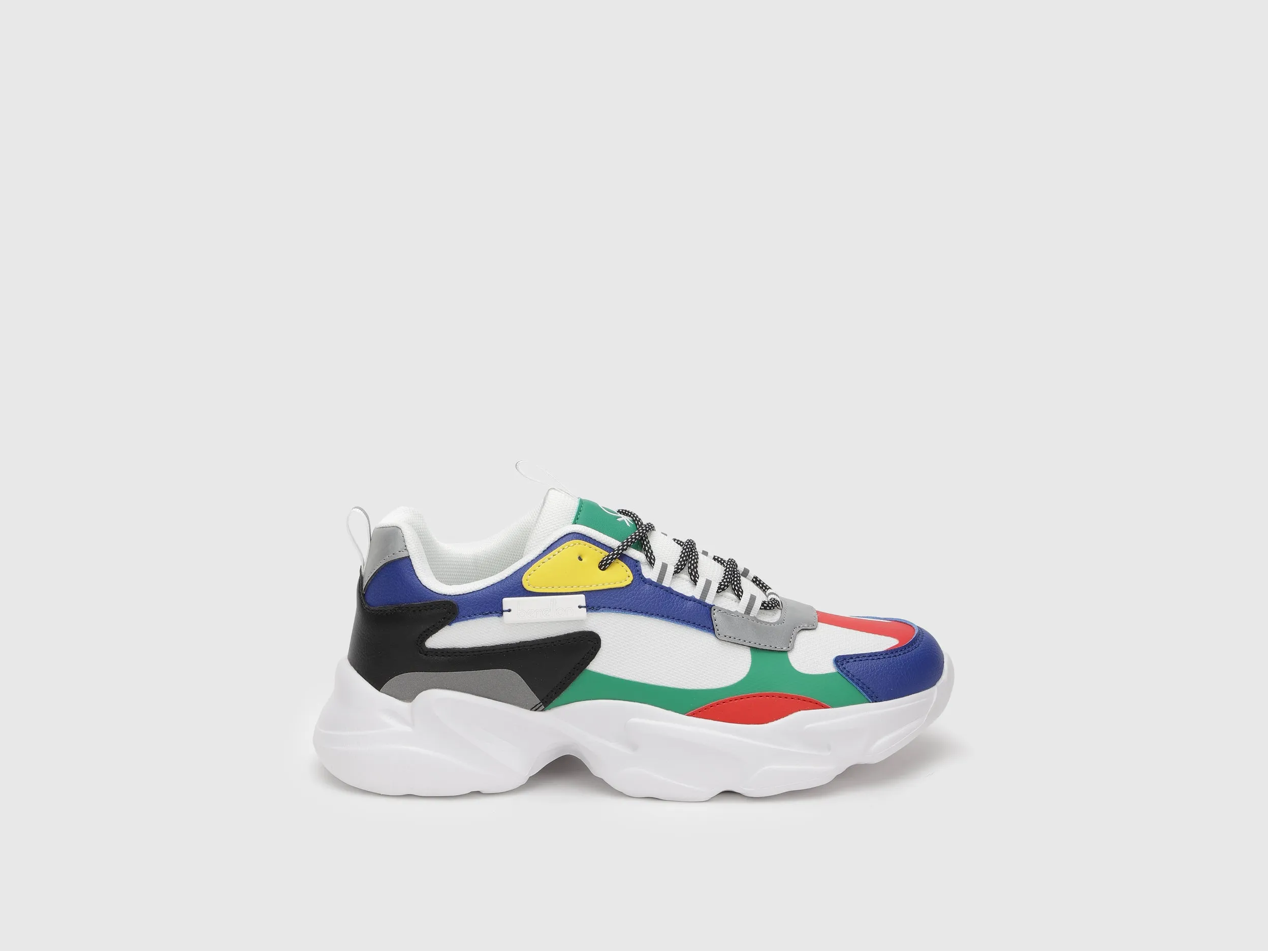 Abstract Pattern Lace-Up Sneakers