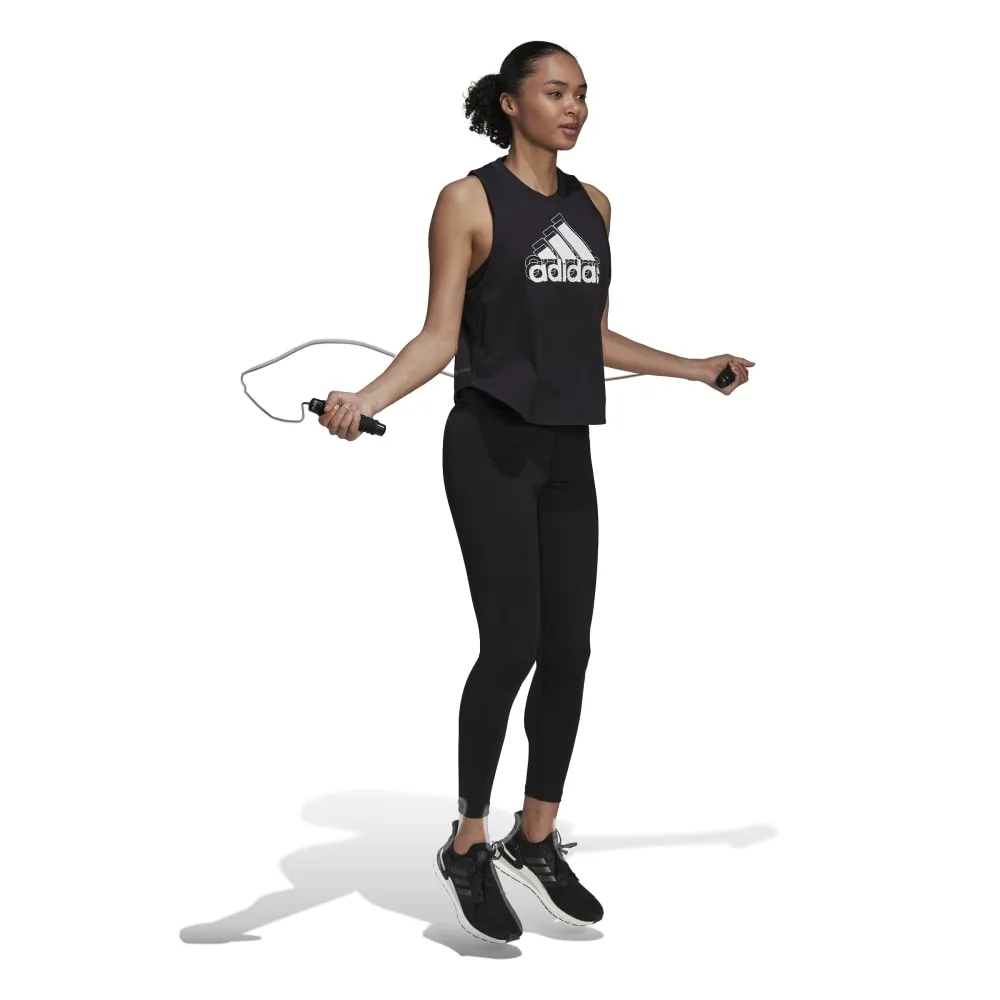 Adidas Womens Aeroready Made For Training Logo Graphic Raceback Tank Top