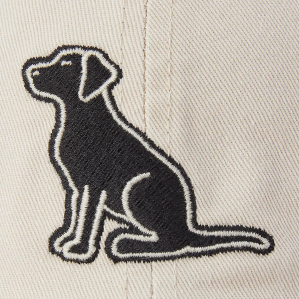 Adult Unisex Vintage Sitting Dog Chill Cap - Birch White - 130037