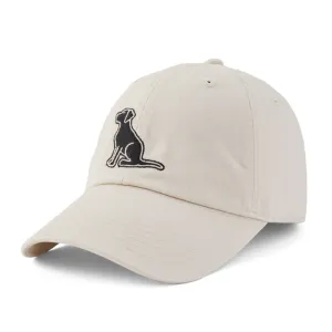 Adult Unisex Vintage Sitting Dog Chill Cap - Birch White - 130037