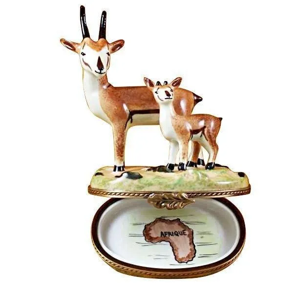 African Antelope with Baby