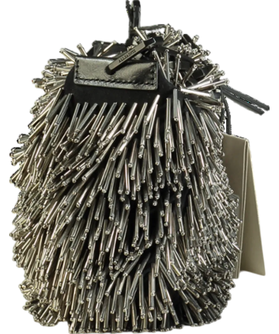 All Saints Metallic Madea Chain Strap Beaded Bag One Size