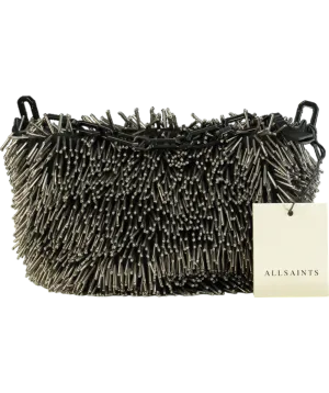 All Saints Metallic Madea Chain Strap Beaded Bag One Size