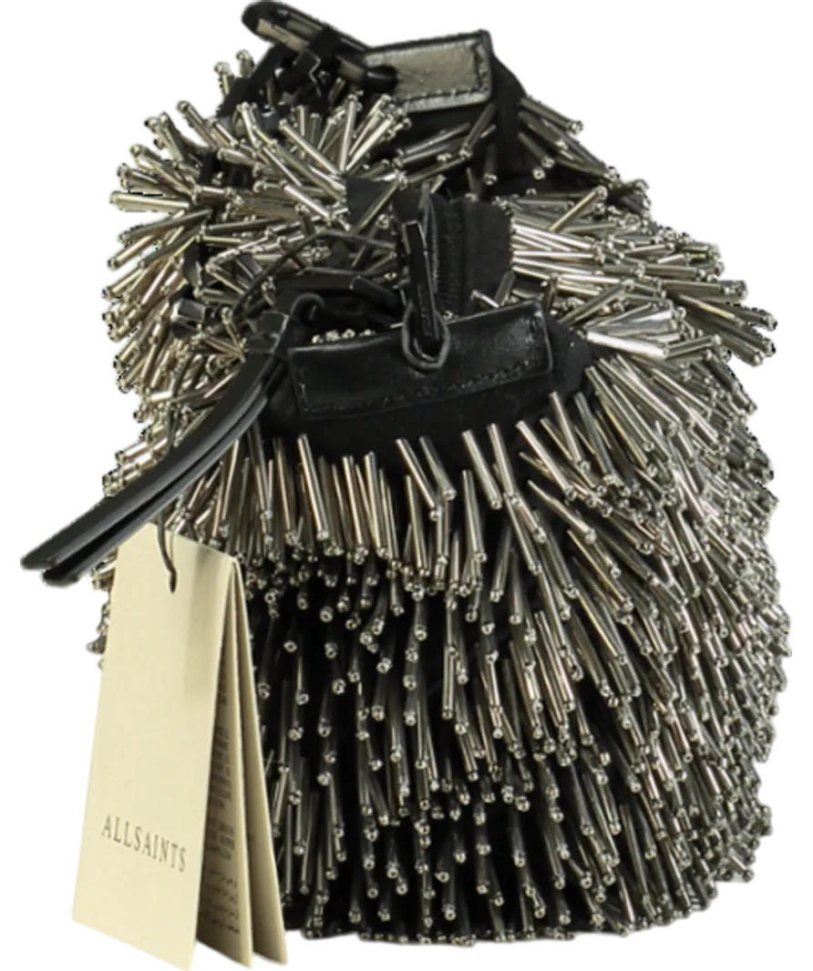 All Saints Metallic Madea Chain Strap Beaded Bag One Size