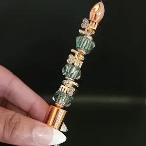 Amora- Sea foam Green & Rose Gold Jewel Ink Pen