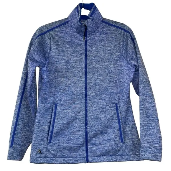 Antigua Blue Zip Golf Jacket Women’s S Outdoorsy Casual Sporty Athletic Workout