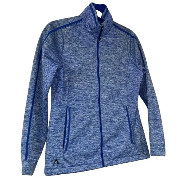 Antigua Blue Zip Golf Jacket Women’s S Outdoorsy Casual Sporty Athletic Workout