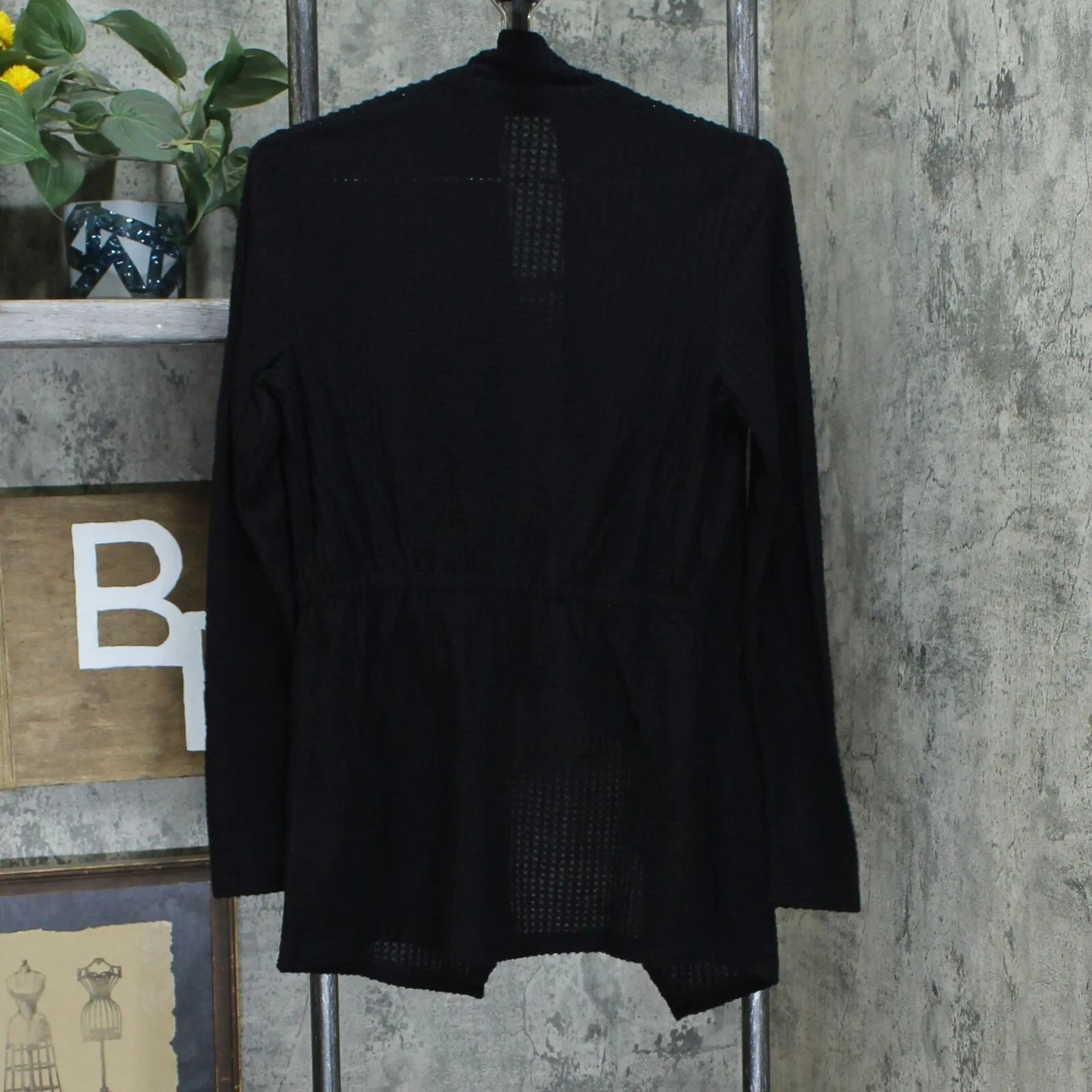 AnyBody Women's Brushed Waffle Knit Waterfall Cardigan with Pockets