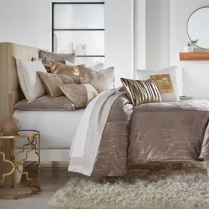 ARIAN GREY VELVET DUVET COVER