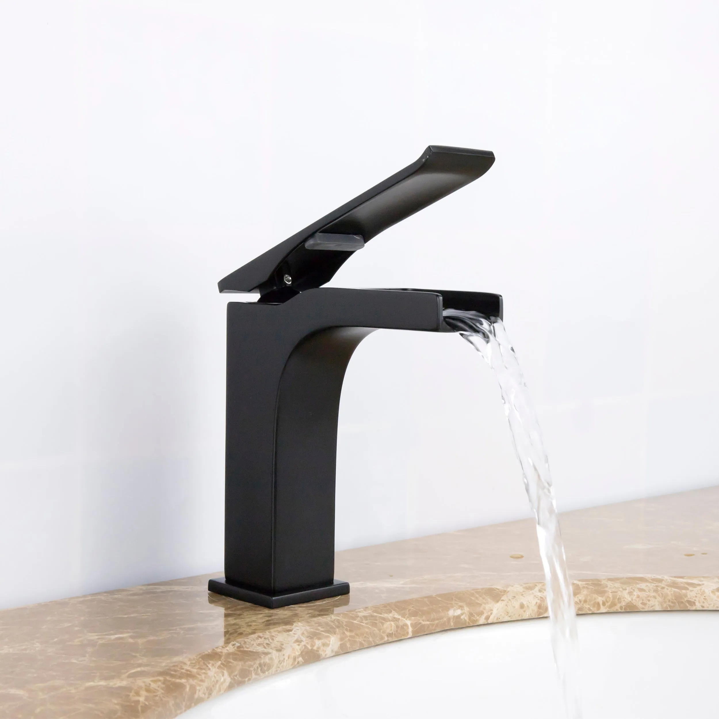 Artistic Bathroom Faucet - Single Hole - 5" Brass/Matt Black (Final Sale)