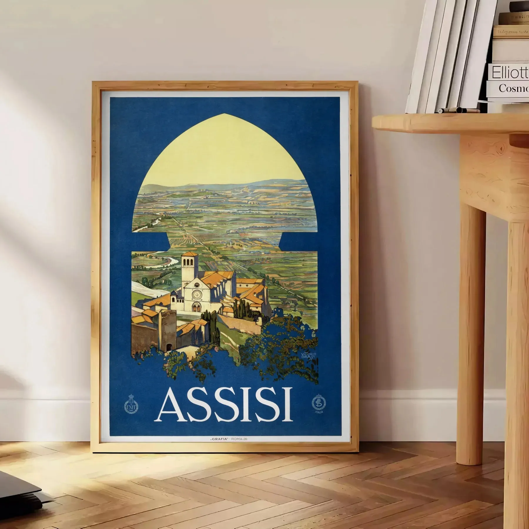 Assisi Italy Vintage Travel Print
