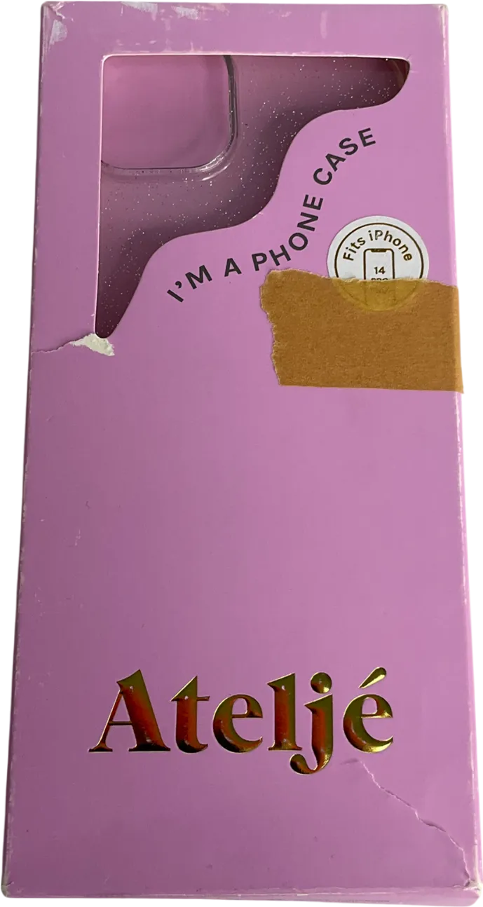 atelje Metallic Glitter Iphone 14 Pro Case One Size