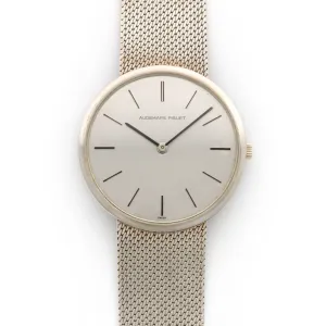 Audemars Piguet White Gold Thin Bracelet Watch