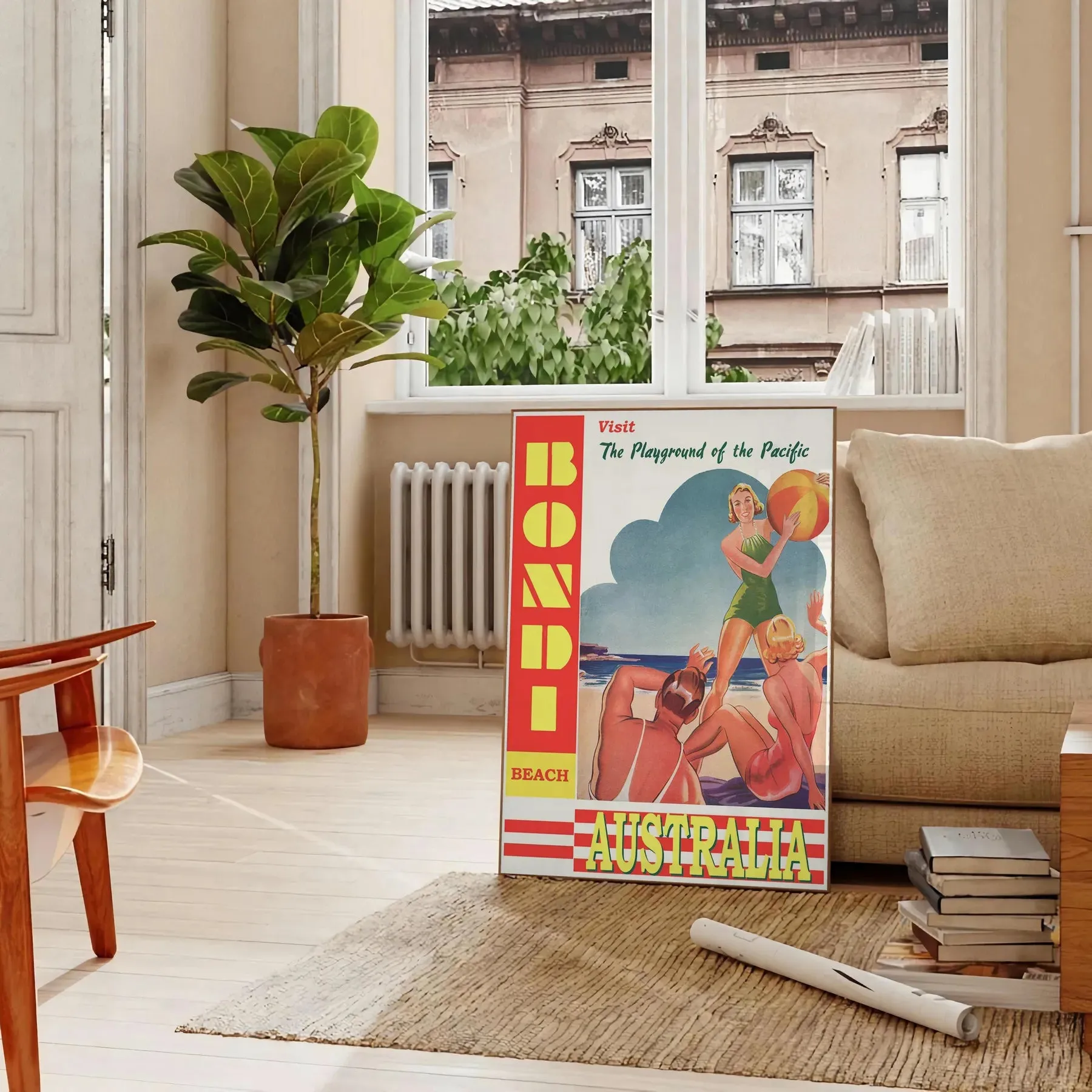 Australiabondilr Vintage Travel Poster Print