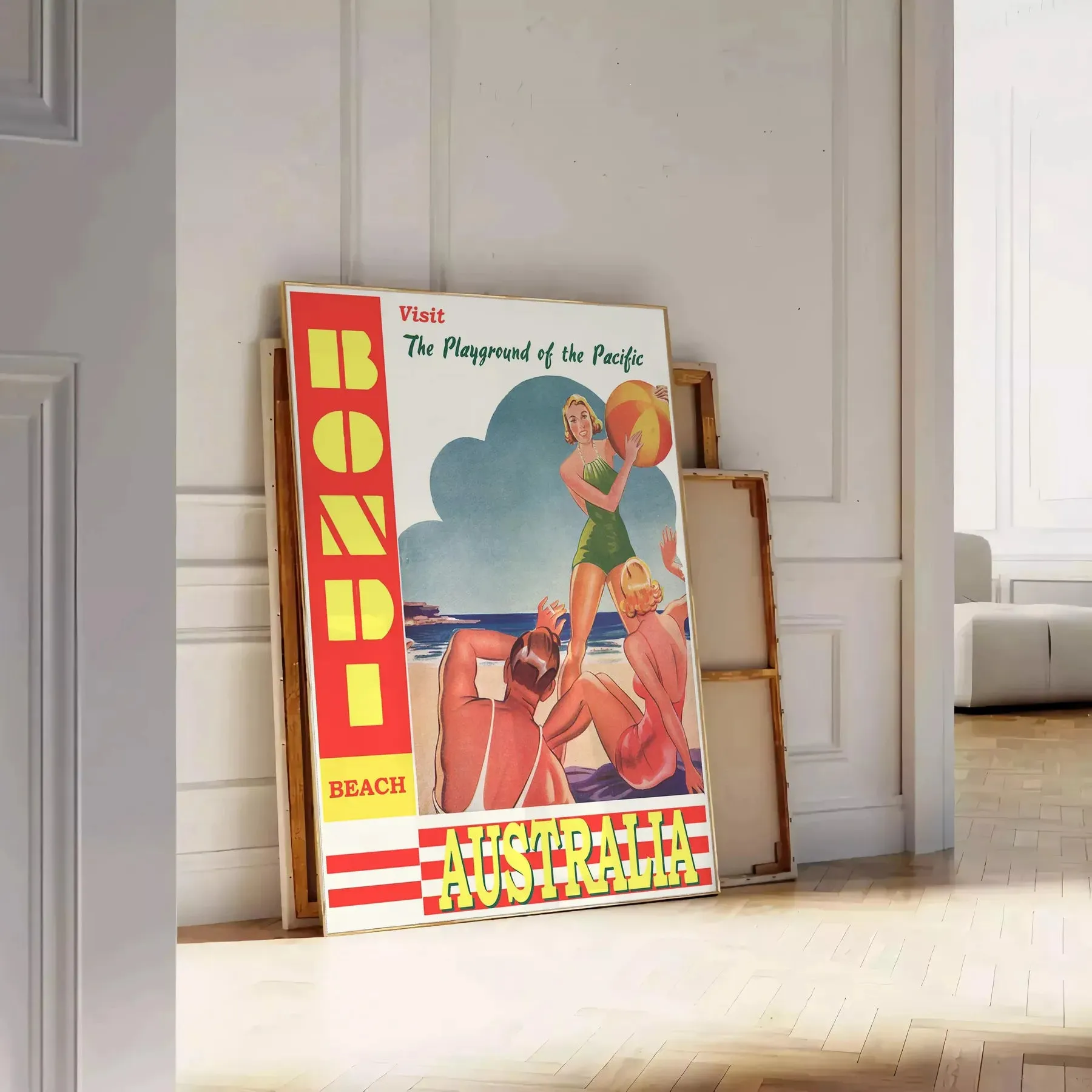 Australiabondilr Vintage Travel Poster Print